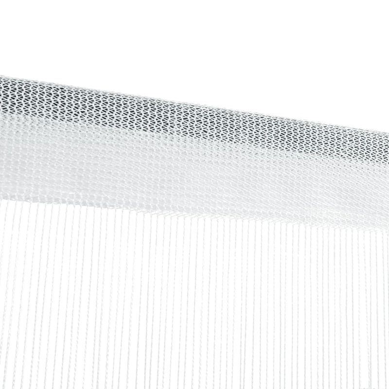String-verhot 2 kpl 100x250 cm Valkoinen