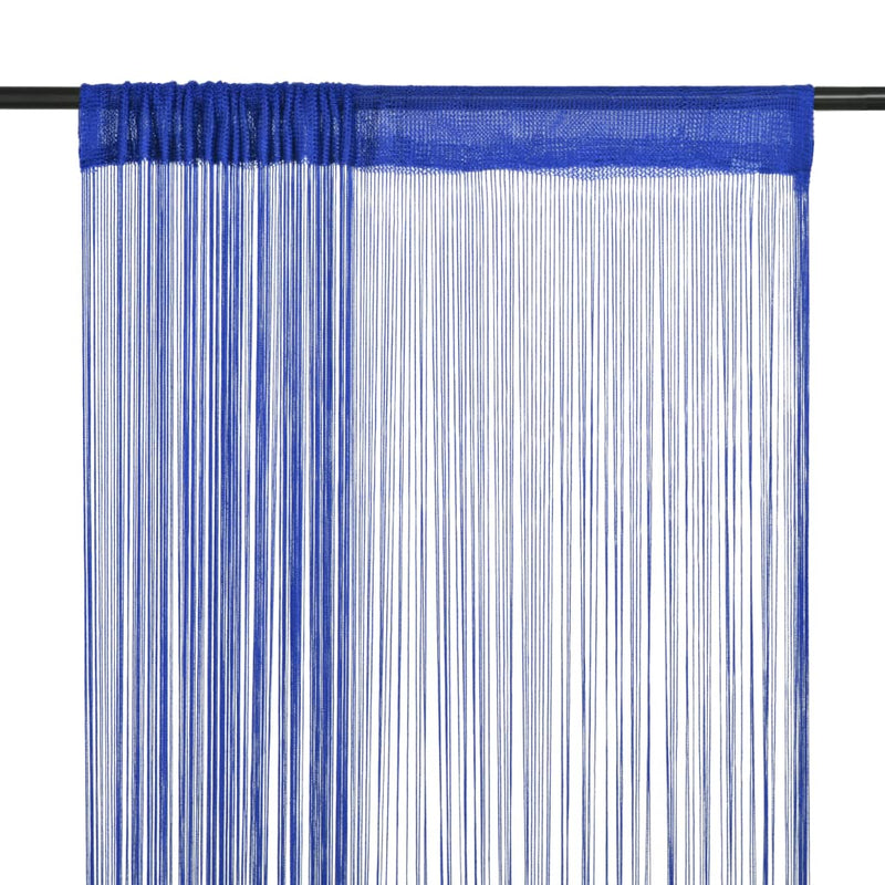 String-verhot 2 kpl 100x250 cm Sininen