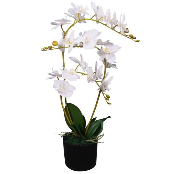 Tekokukka ruukulla orkidea 65 cm valkoinen Tekokasvit