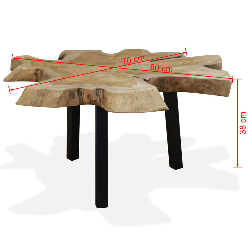Sohvapöytä 80x70x38 cm aito tiikki Kahvipöydät