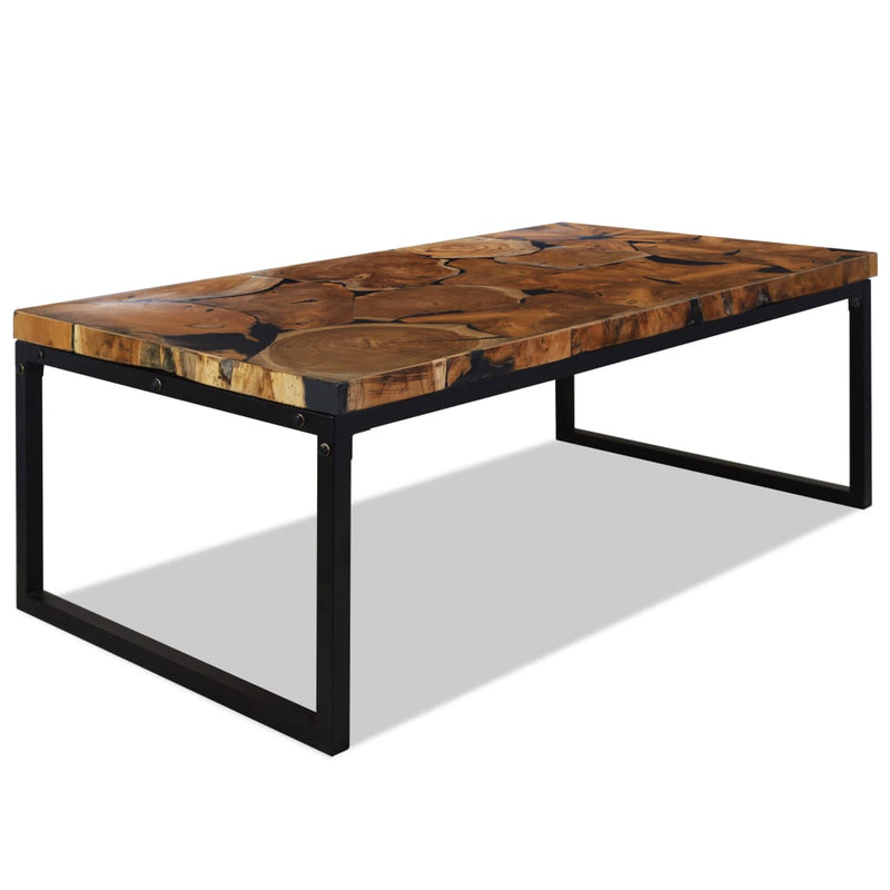 Sohvapöytä Tiikki Hartsi 110x60x40 cm Kahvipöydät