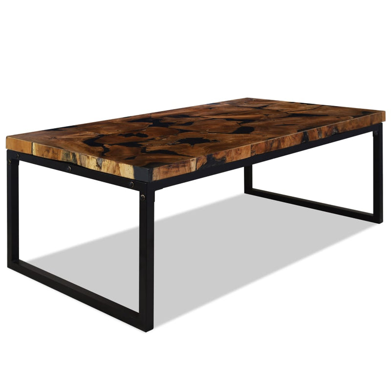 Sohvapöytä Tiikki Hartsi 110x60x40 cm Kahvipöydät