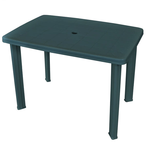Puutarhapöytä vihreä 101x68x72 cm muovi Ulkopöydät