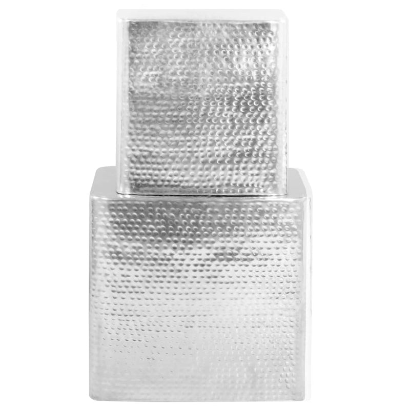 Sohvapöydät 2 kpl hopea alumiini