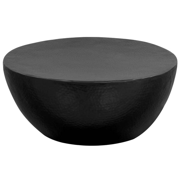 Sohvapöytä vasaroitu pinta alumiini 70x30 cm musta