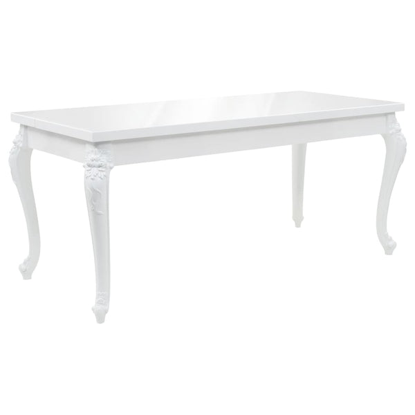 Ruokapöytä 179x89x81 cm korkeakiilto valkoinen Keittiön & ruokapöydät