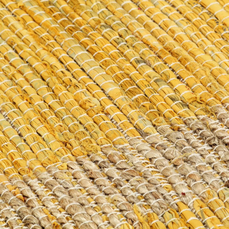 Käsintehty juuttimatto keltainen 160x230 cm Matot