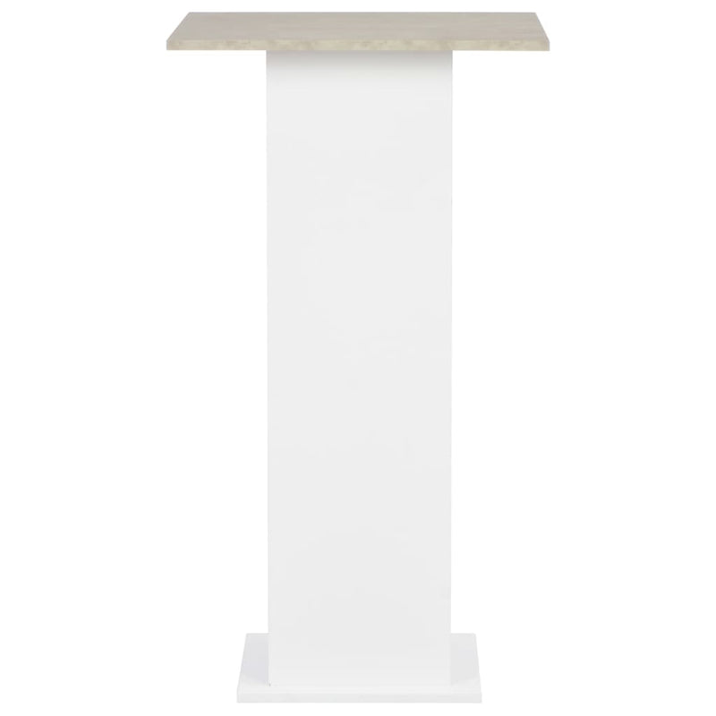 Baaripöytä valkoinen ja betoni 60x60x110 cm