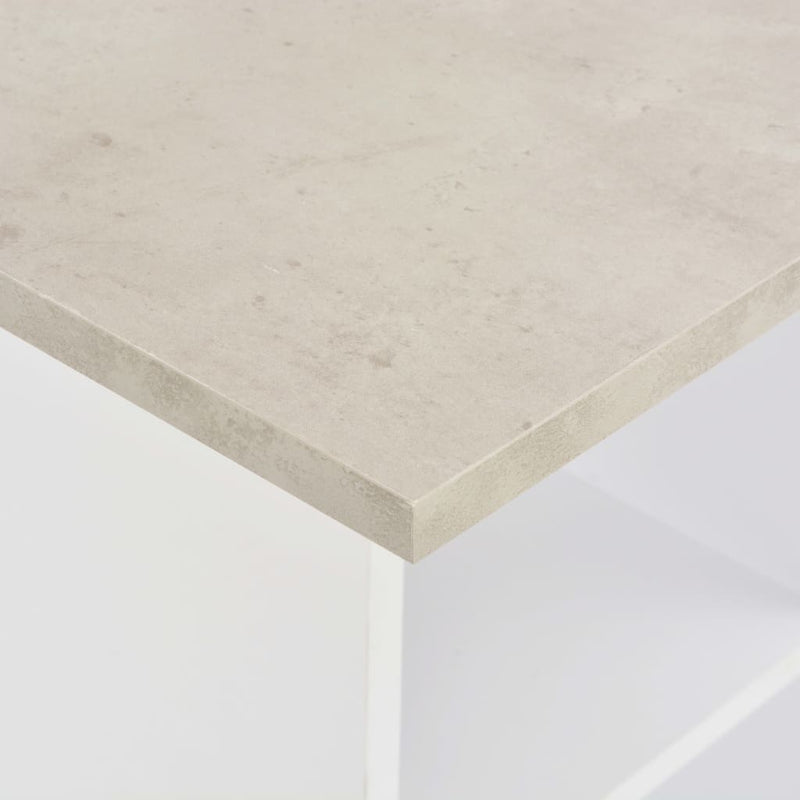 Baaripöytä valkoinen ja betoni 60x60x110 cm