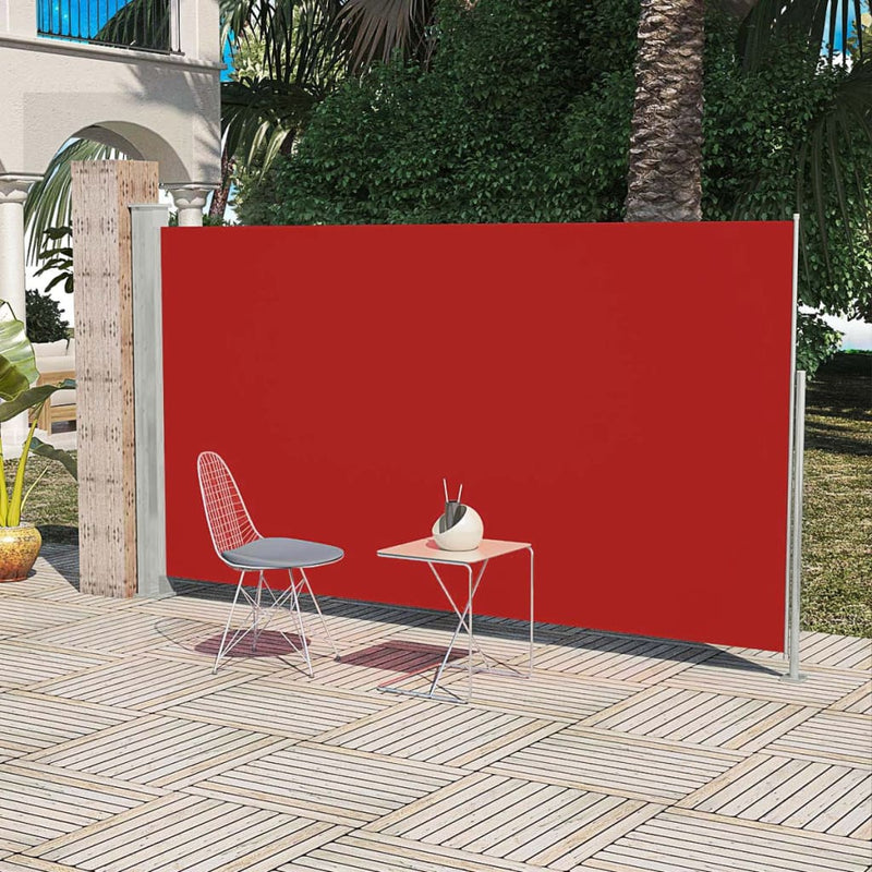 Sivumarkiisi terassille 160 x 300 cm punainen Päivän- & aurinkovarjot