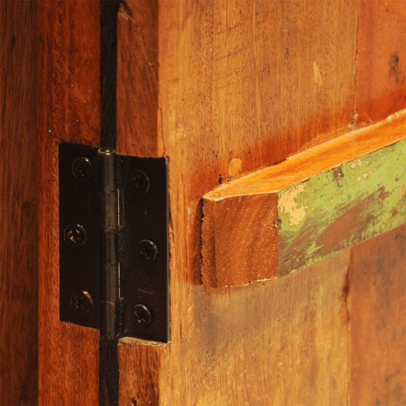 Kaappi 1 ovella ja avohyllyillä vintagetyyli Kierrätetty puu Säilytys- & lukkokaapit