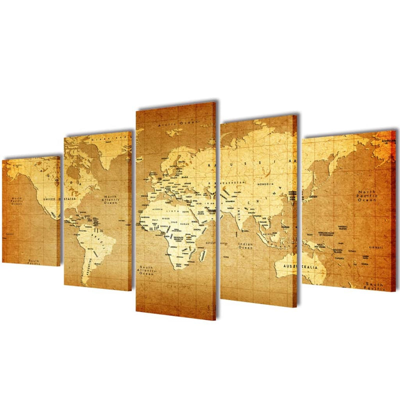 Taulusarja Maailman Kartta 200 x 100 cm