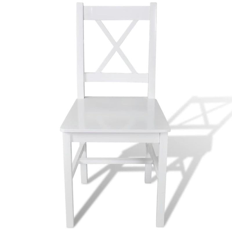 Ruokapöydän tuolit 2 kpl valkoinen mänty