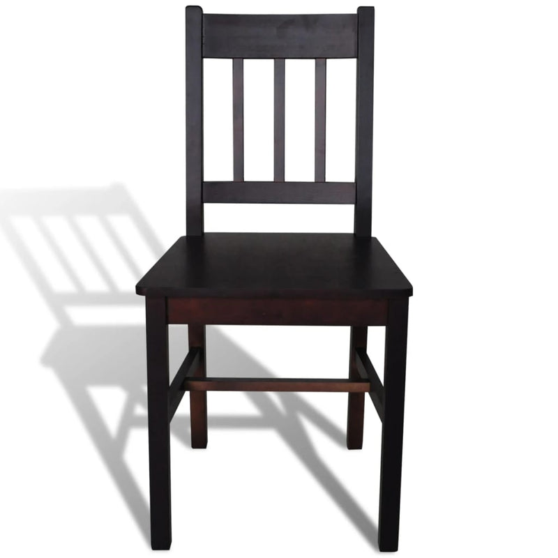Ruokapöydän tuolit 2 kpl tummanruskea mänty