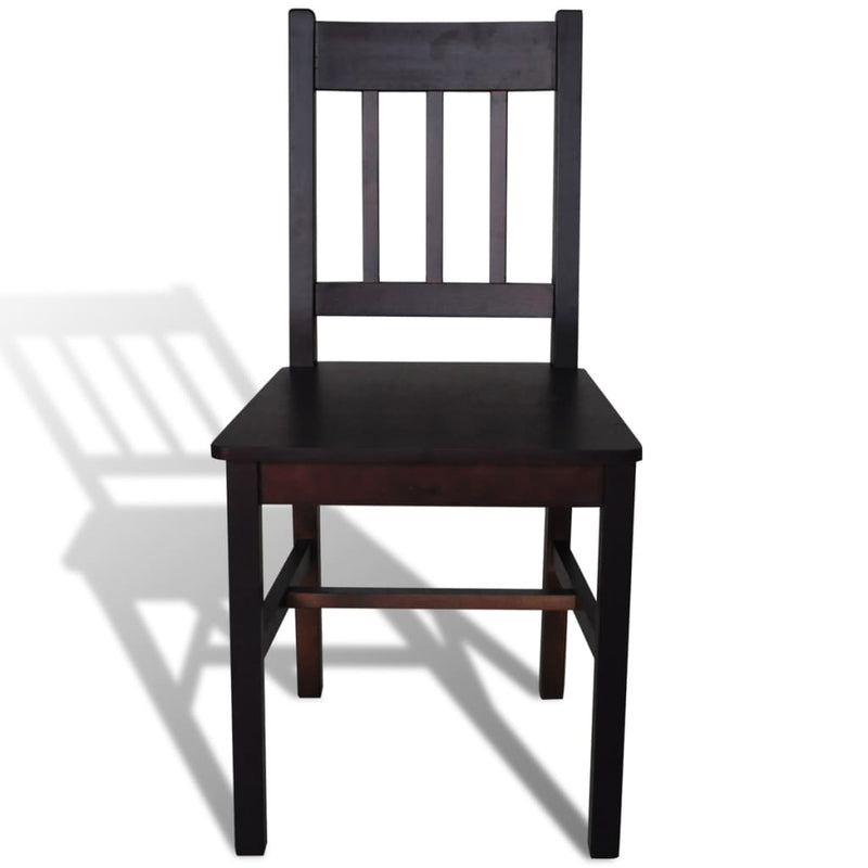 Ruokapöydän tuolit 4 kpl tummanruskea mänty