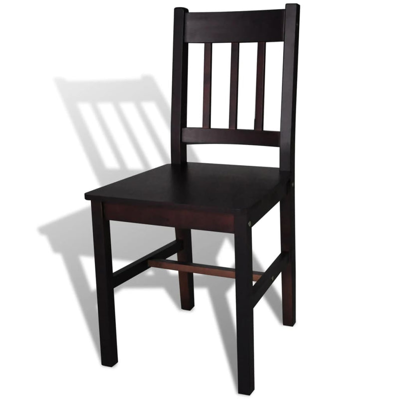 Ruokapöydän tuolit 4 kpl tummanruskea mänty