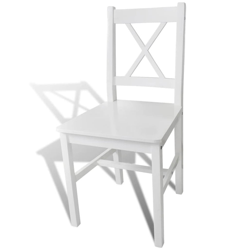 Ruokapöydän tuolit 6 kpl valkoinen mänty