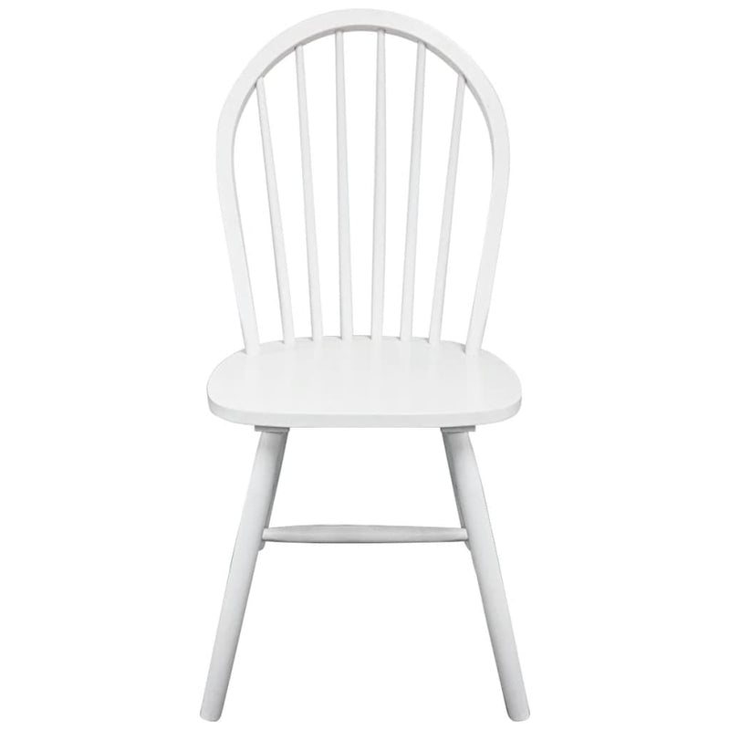 Ruokapöydän tuolit 4 kpl valkoinen täysi kumipuu