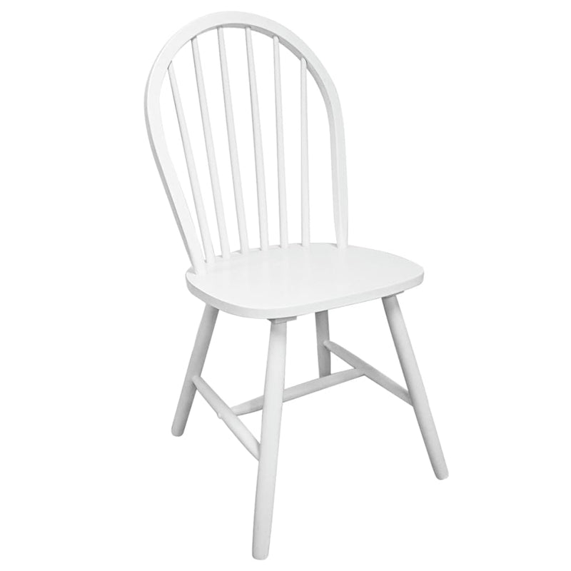 Ruokapöydän tuolit 4 kpl valkoinen täysi kumipuu