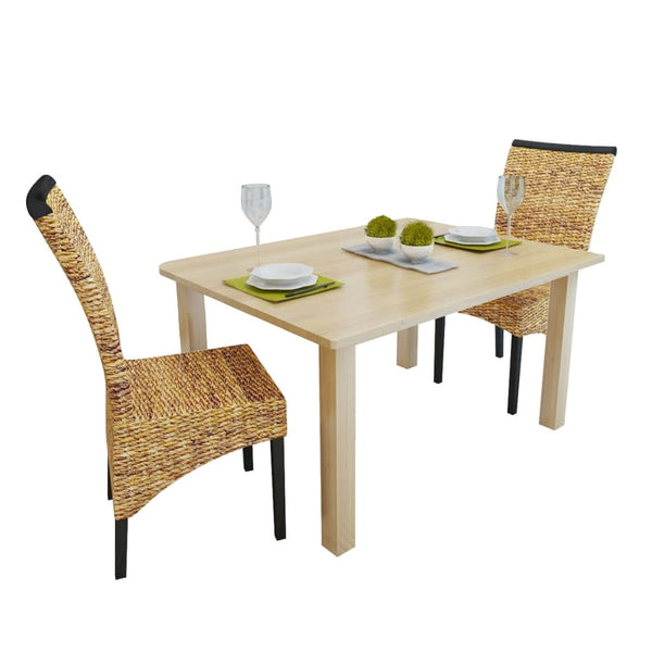Ruokapöydän tuolit 2 kpl manilla ja täysi mangopuu - KIWA home