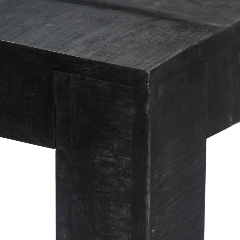 Ruokapöytä musta 118x60x76 cm mangopuu
