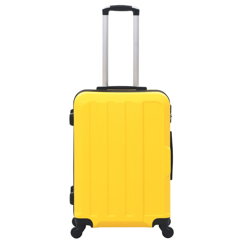 Kovapintainen matkalaukkusetti 3 kpl keltainen ABS