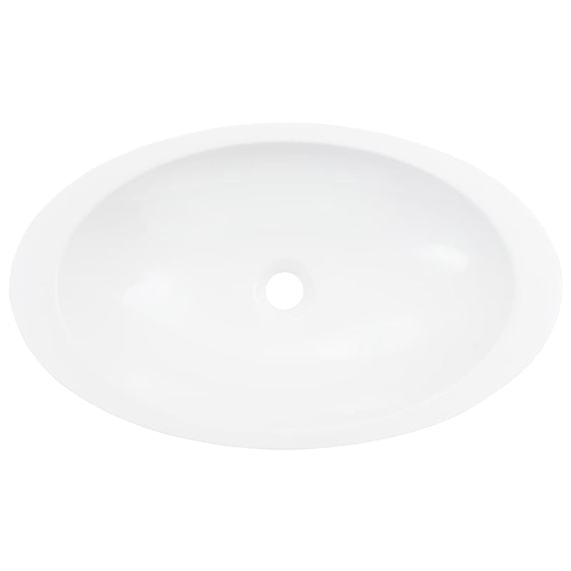 Pesuallas 59,3x35,1x10,7 cm mineraali-/marmorivalu valkoinen Kylpyhuoneen pesualtaat