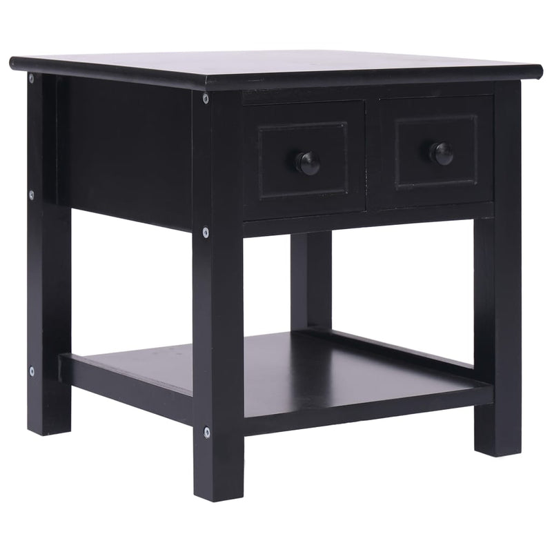 Sivupöytä musta 40x40x40 cm keisaripuu - KIWAHome.com
