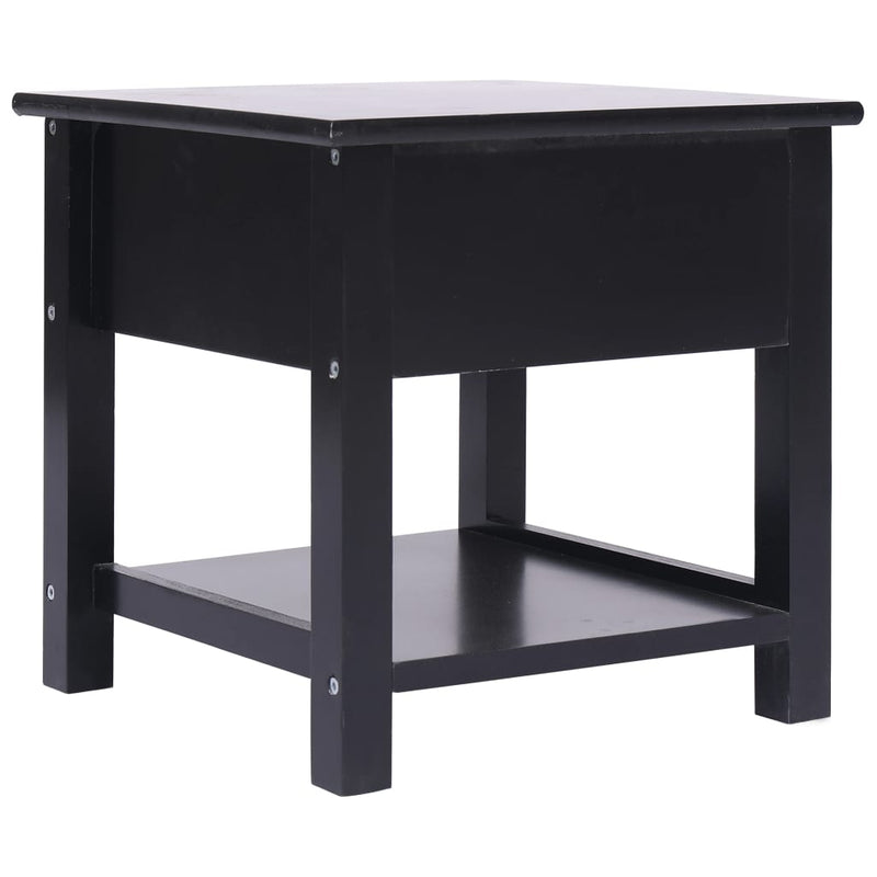 Sivupöytä musta 40x40x40 cm keisaripuu - KIWAHome.com