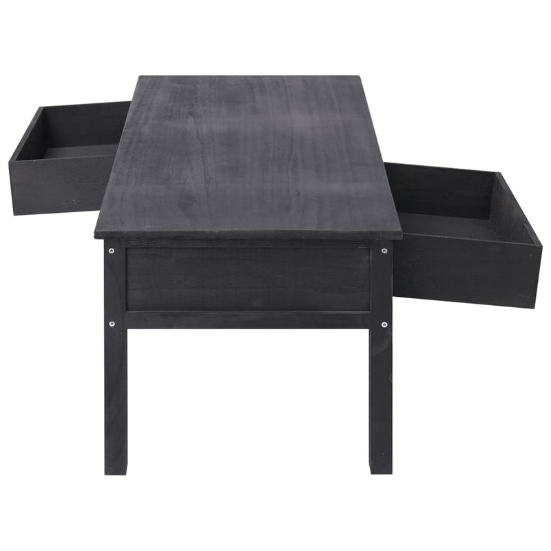 Sohvapöytä musta 100x50x45 cm puu Kahvipöydät