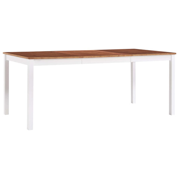 Ruokapöytä valkoinen ja ruskea 180x90x73 cm mänty Keittiön & ruokapöydät