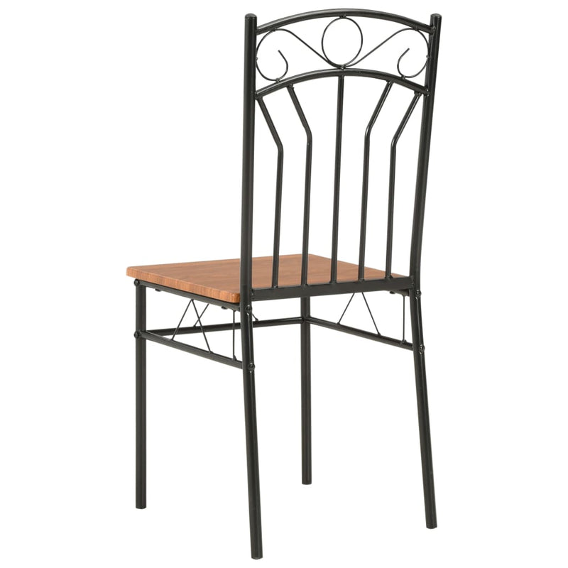 Ruokapöydän tuolit 6 kpl ruskea MDF