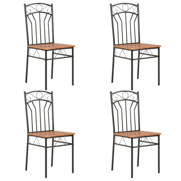Ruokapöydän tuolit 4 kpl ruskea MDF