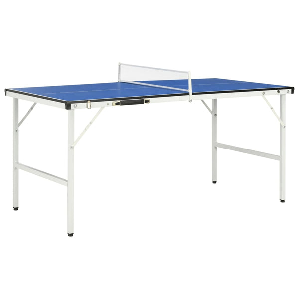 1,5 metrin pingispöytä verkolla 152x76x66 cm sininen