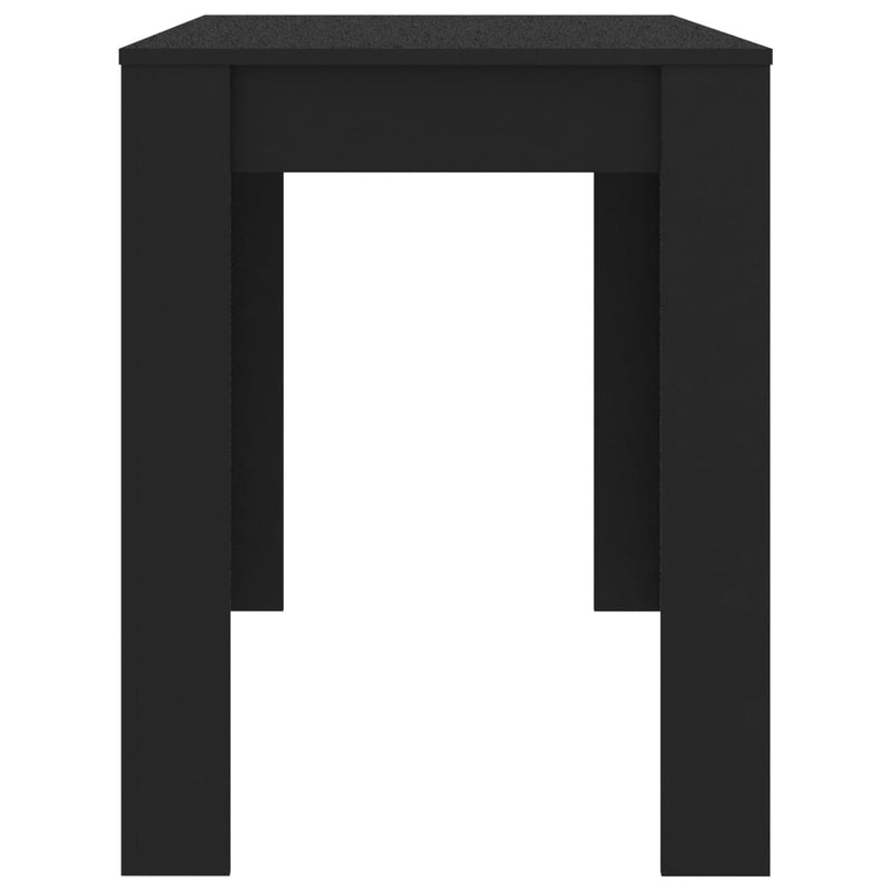 Ruokapöytä musta 120x60x76 cm lastulevy