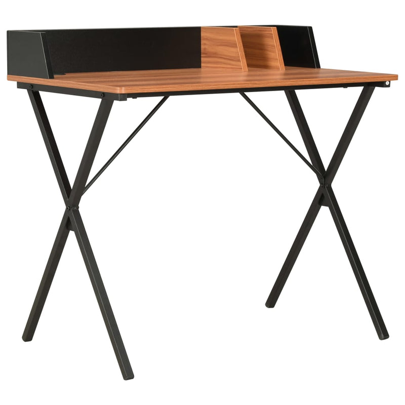 Työpöytä musta ja ruskea 80x50x84 cm - KIWA home
