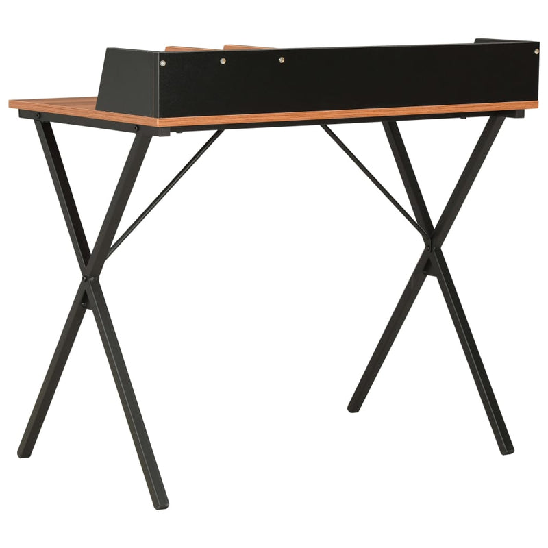 Työpöytä musta ja ruskea 80x50x84 cm - KIWA home