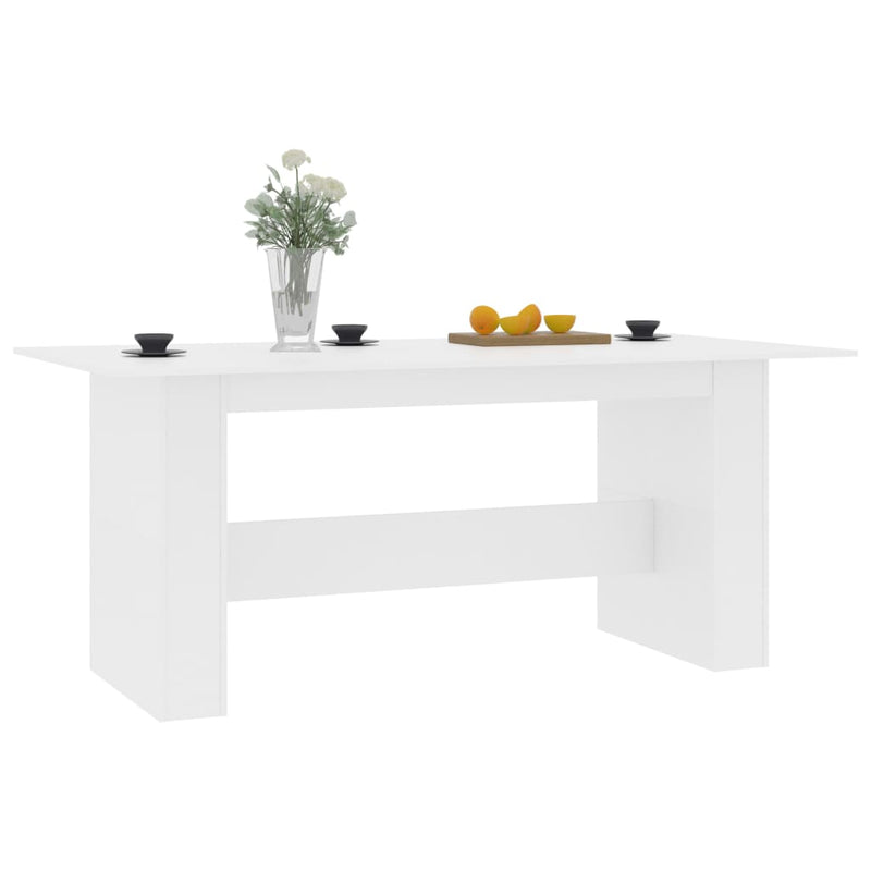 Ruokapöytä valkoinen 180x90x76 cm lastulevy
