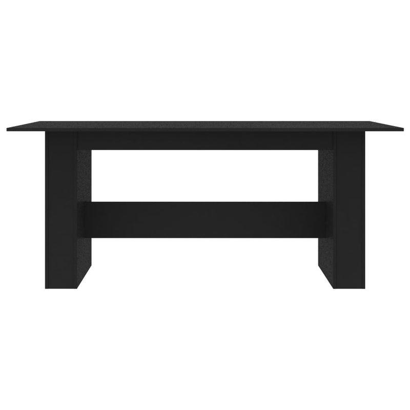 Ruokapöytä musta 180x90x76 cm lastulevy