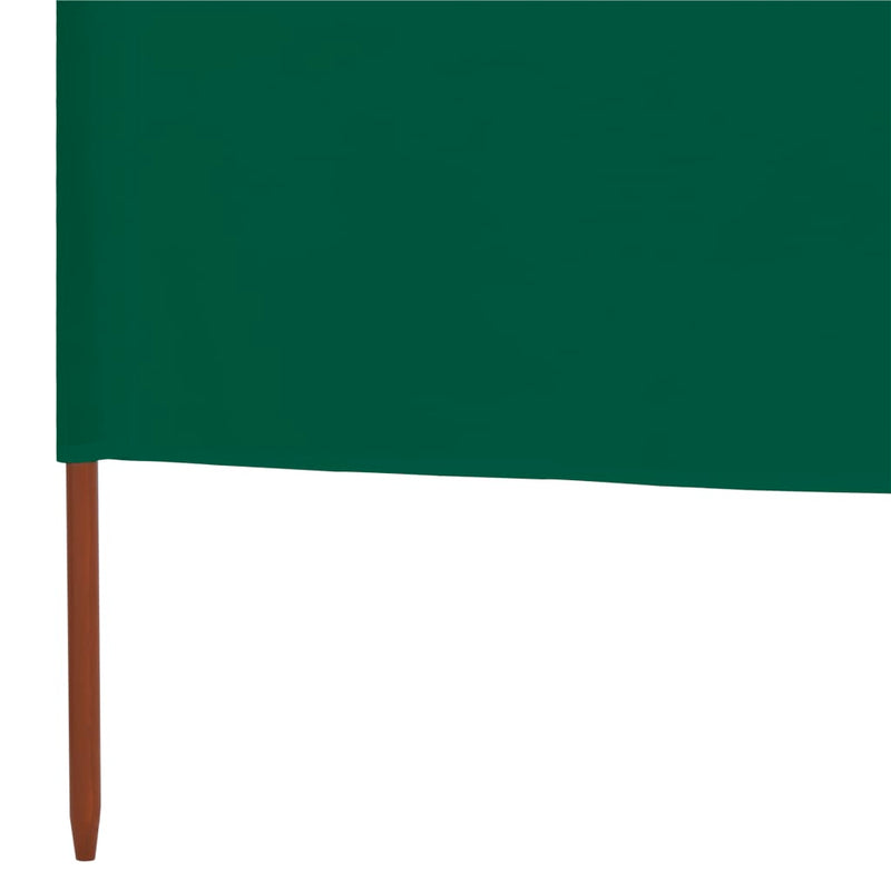 Tuulensuojakangas 5 paneelilla 600x80 cm vihreä Päivän- & aurinkovarjot