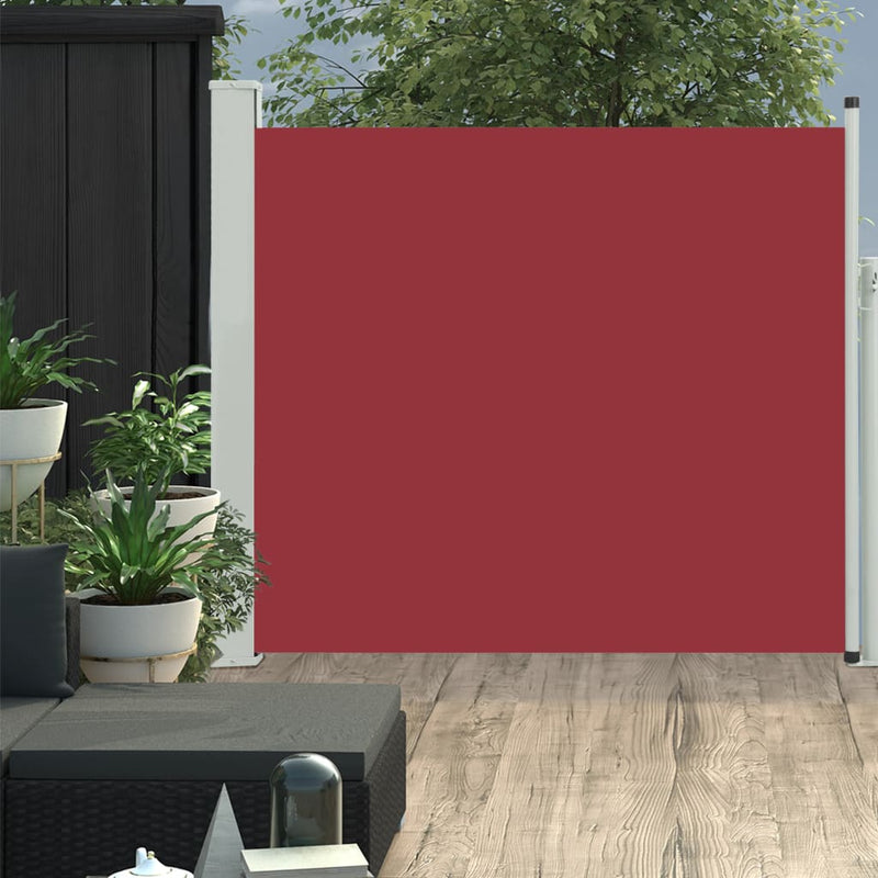 Sisäänvedettävä terassin sivumarkiisi 100x300 cm punainen - KIWA home