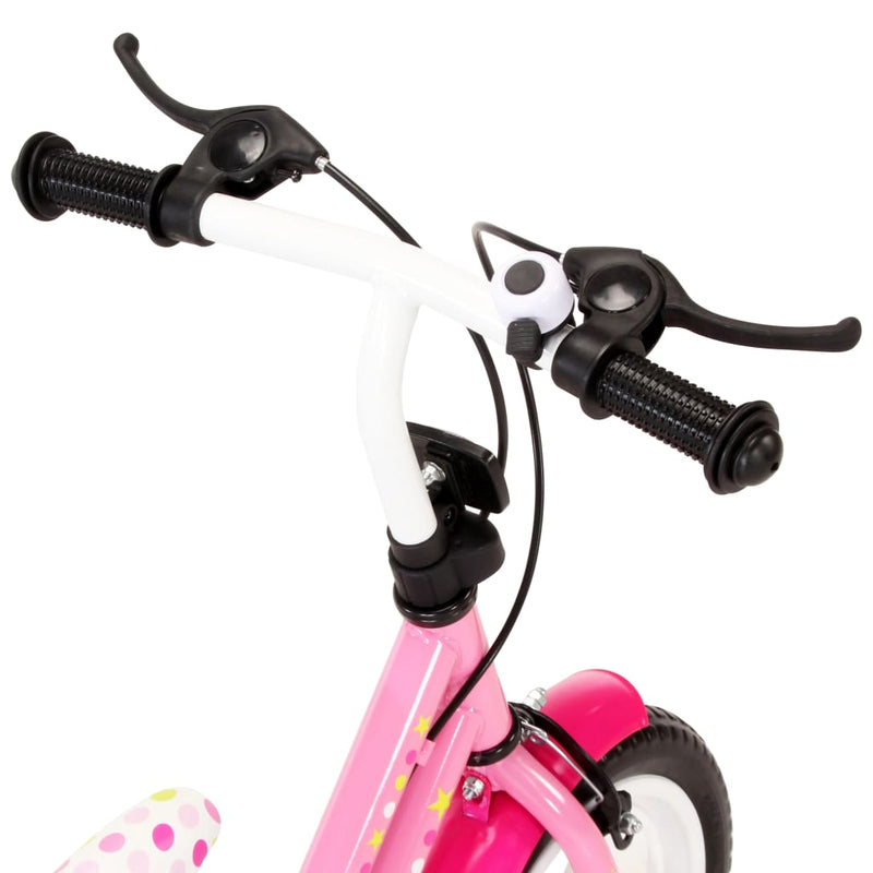Lasten pyörä 12" valkoinen ja pinkki