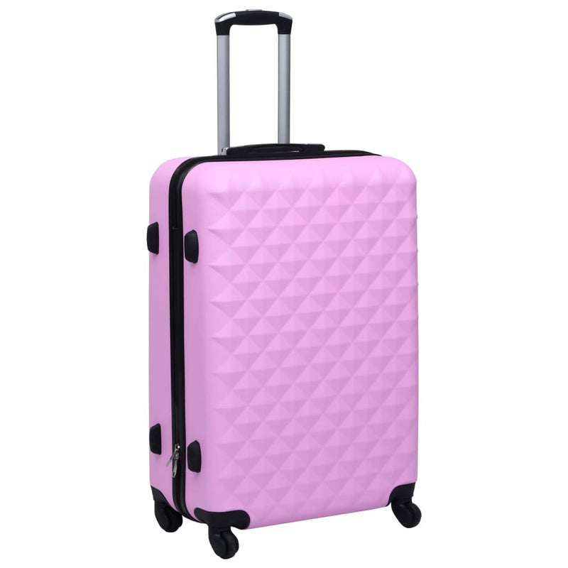 Kovapintainen matkalaukkusetti 3 kpl pinkki ABS