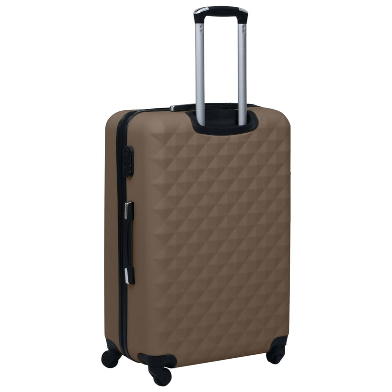 Kovapintainen matkalaukkusetti 3 kpl ruskea ABS