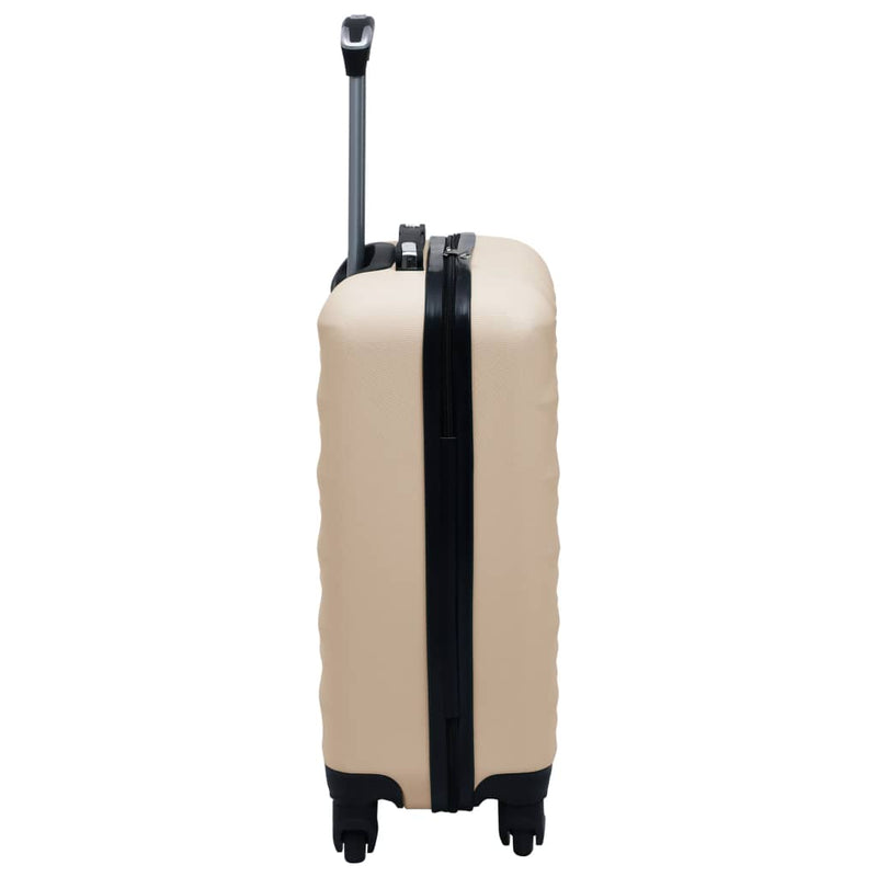 Kovapintainen matkalaukkusetti 2 kpl kulta ABS