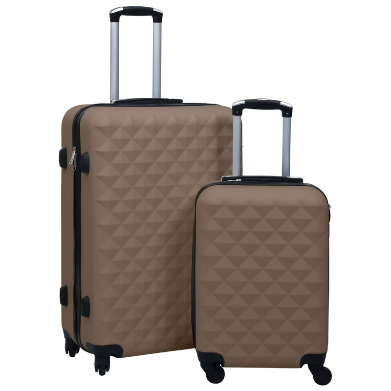 Kovapintainen matkalaukkusetti 2 kpl ruskea ABS