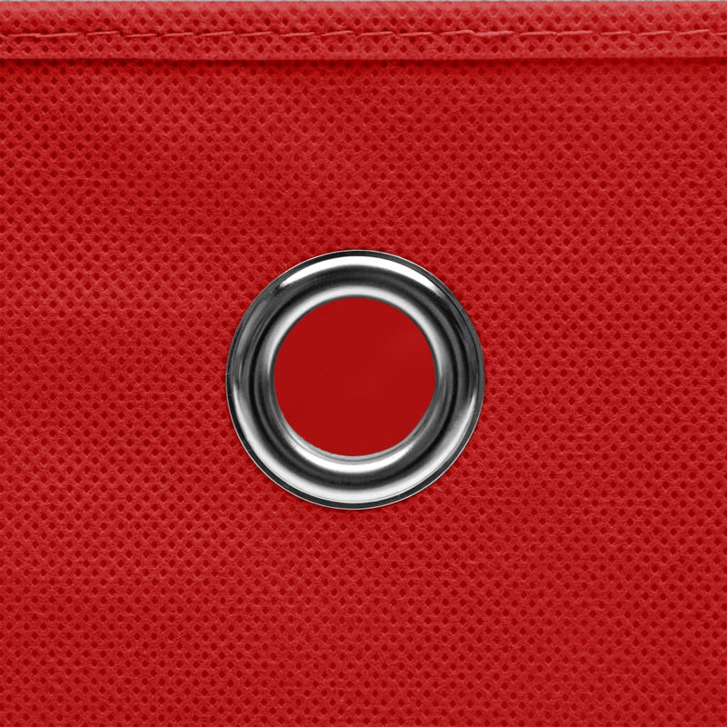 Säilytyslaatikot kansilla 10 kpl punainen 32x32x32 cm kangas - KIWAHome.com