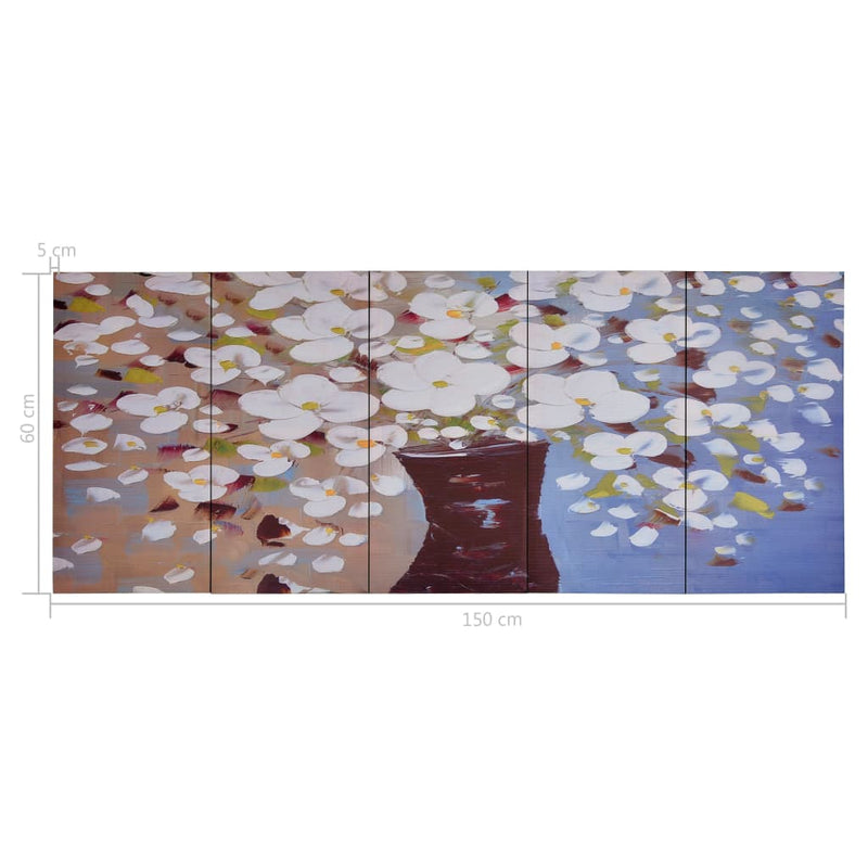 Kanvaasitaulusarja kukat ruukussa monivärinen 150 x 60 cm - KIWAHome.com