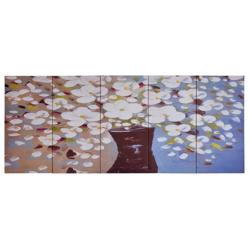 Kanvaasitaulusarja kukat ruukussa monivärinen 200 x 80 cm
