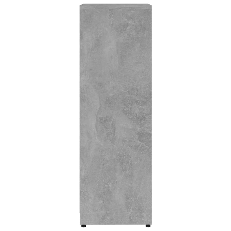 Kylpyhuonekaappi betoninharmaa 30x30x95 cm lastulevy